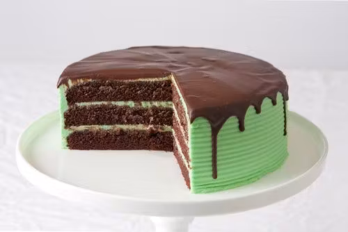 a piece of chocolate cake on a plate