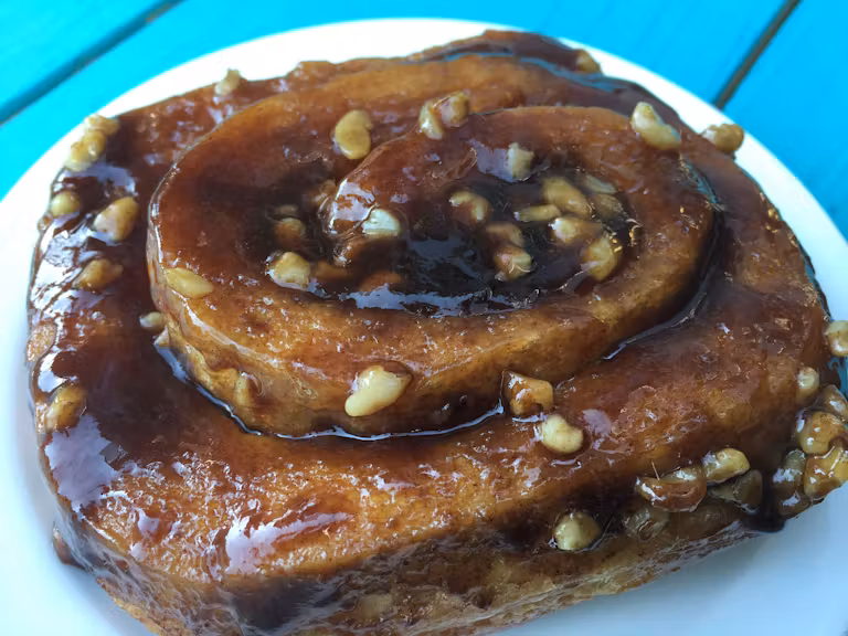 a close up of food on a plate