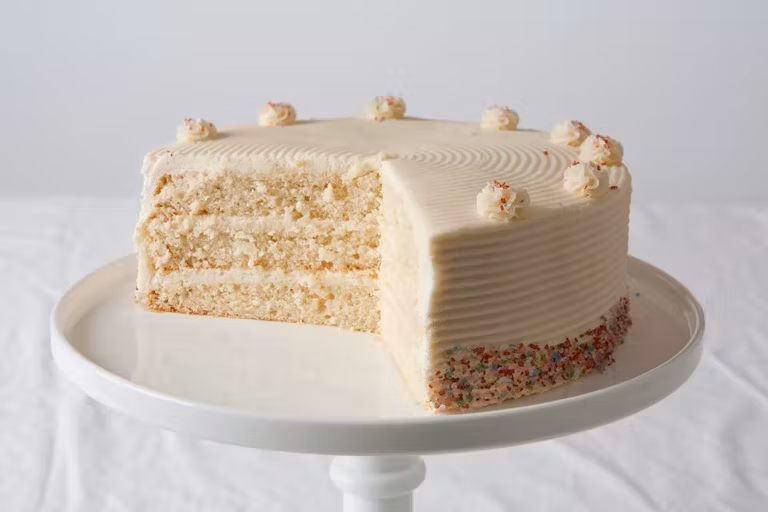 a piece of cake sitting on top of a table